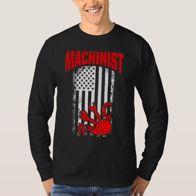 Machinist Maskin operator Machining 15 T Shirt (Framsida)