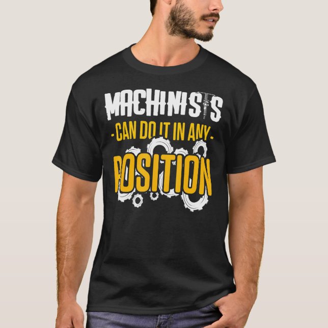 Machinist Maskin operator Machining 2 T Shirt (Framsida)