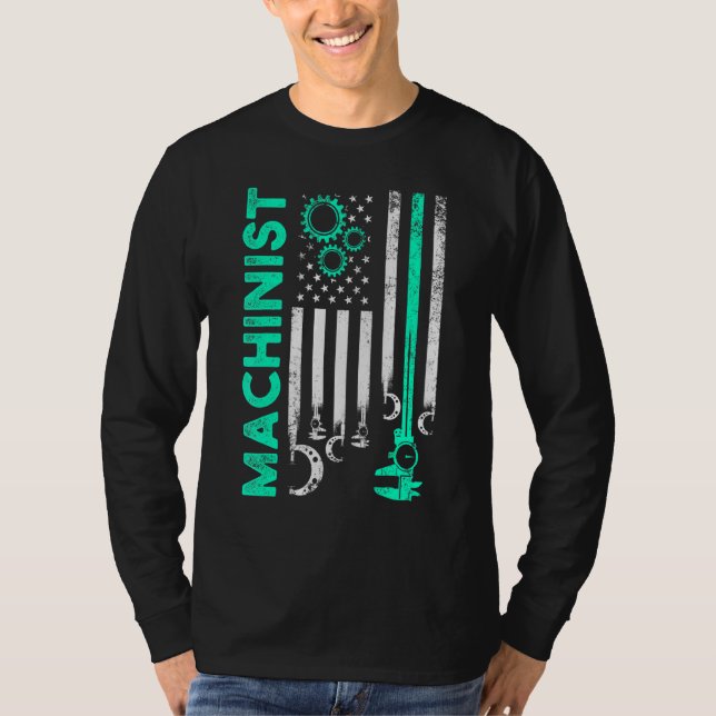 Machinist Maskin operator Machining 63 T Shirt (Framsida)