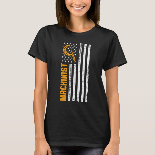 Machinist Maskin operator Machining 72 T Shirt (Framsida)