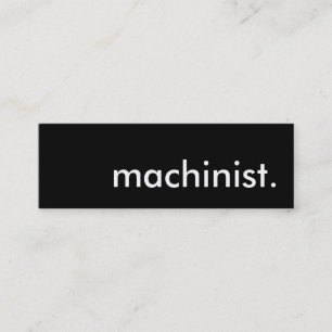 machinist. mini visitkort