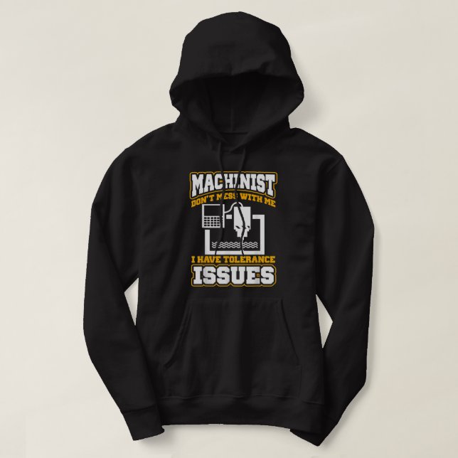 Machinist, rolig maskinistoperator hoodie (Design framsida)