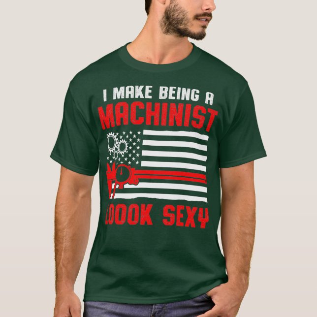 Machinist Sexy Maskin operator Machining T Shirt (Framsida)