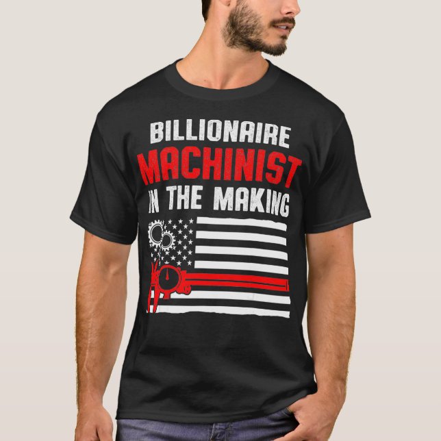 Machinist Skapar Maskin Operatör Machining T Shirt (Framsida)