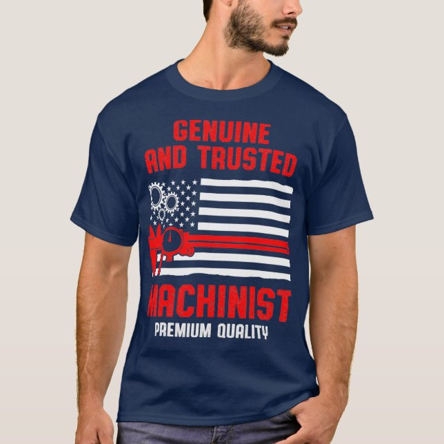 Machinist Trust Maskin Operator Machining T Shirt (Framsida)