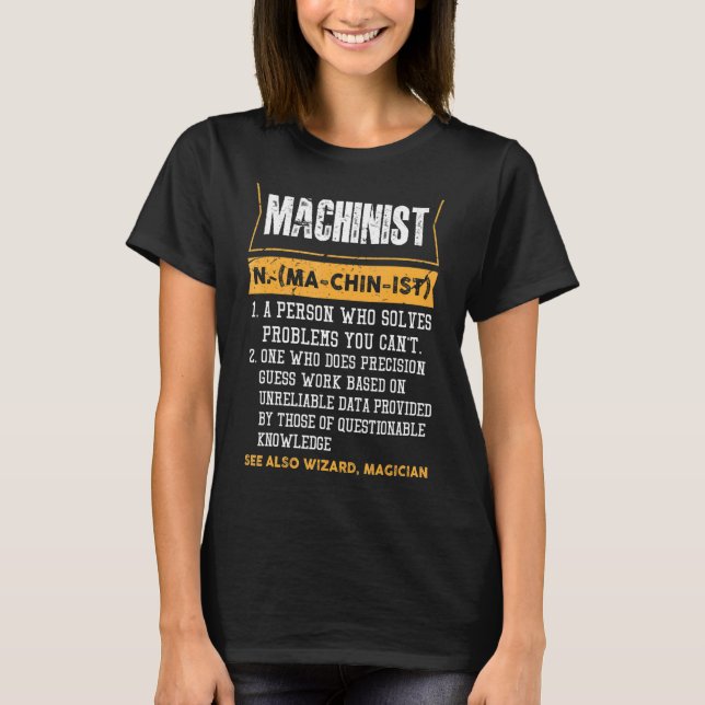 Machinist u2013 Tradesman CNC Programmer CNC Machi T Shirt (Framsida)