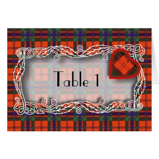 Machintosh skottTartan Hälsningskort (Framsidan Horizontal)