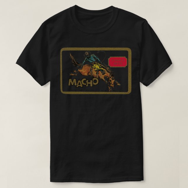 Macho Beer Retro Defunct Breweriana T Shirt (Design framsida)
