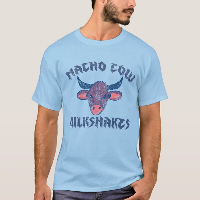 Macho Cow Milkshakes T Shirt (Framsida)