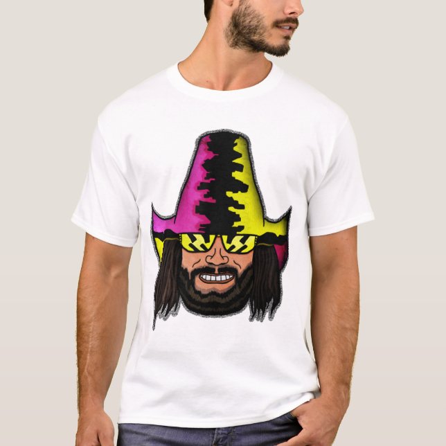 Macho Man Randy Savage T-ShirtSmiling Galenhet T Shirt (Framsida)