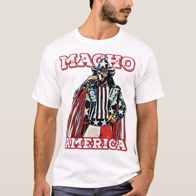 Macho Man T-ShirtMacho America T Shirt (Framsida)