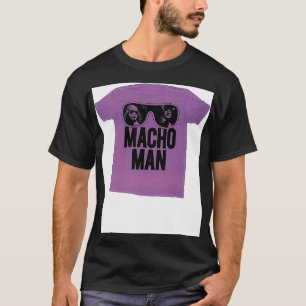 Macho Man Wrestler Ooold School Lila Vuxen T Shirt