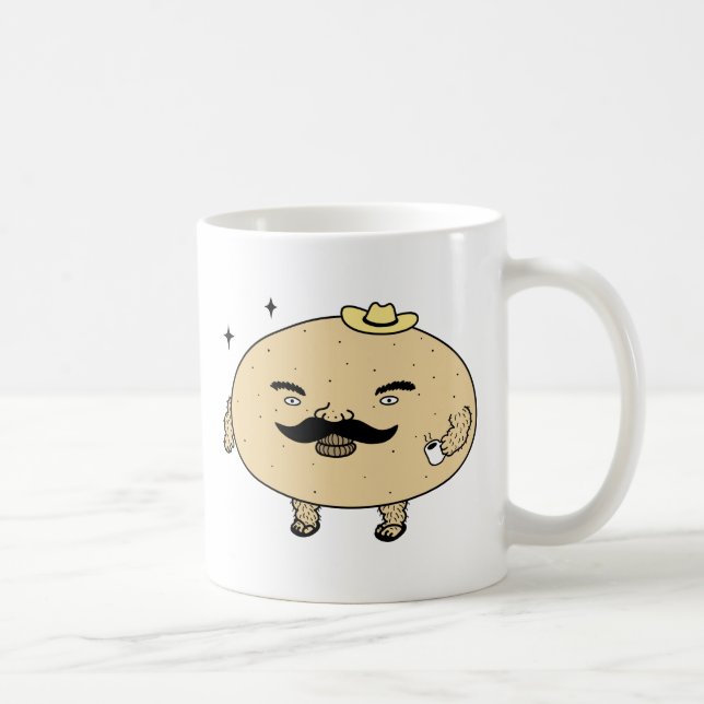 Macho potatis för tuff grabb kaffemugg (Höger)