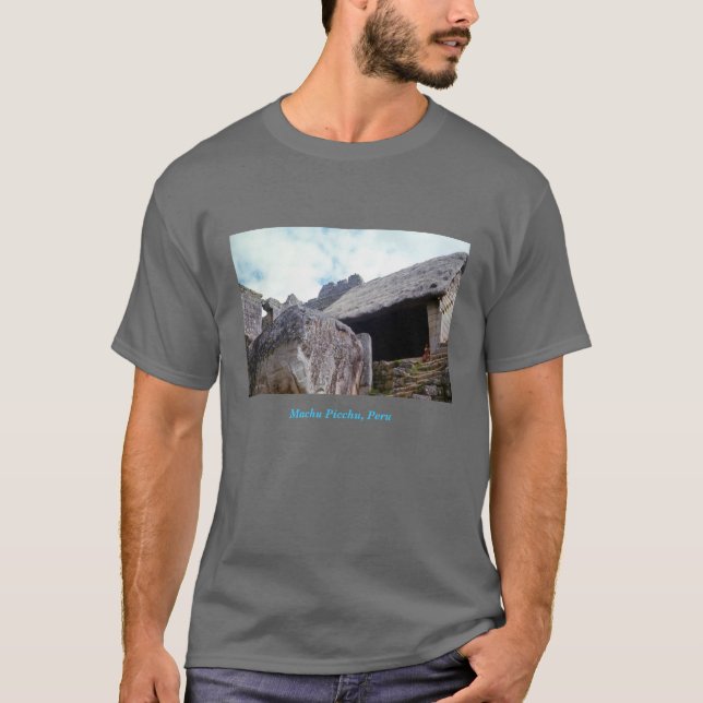 "Machu Picchu 4" mörk Tee Shirt (Framsida)
