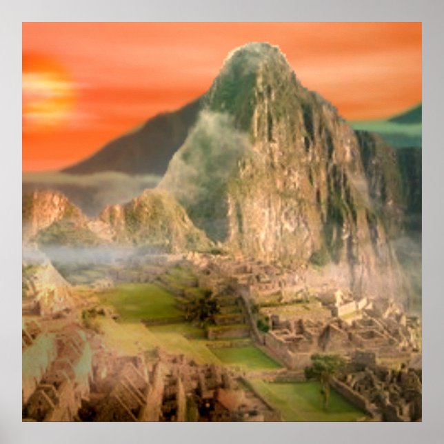 Machu Picchu art poster (Framsidan)