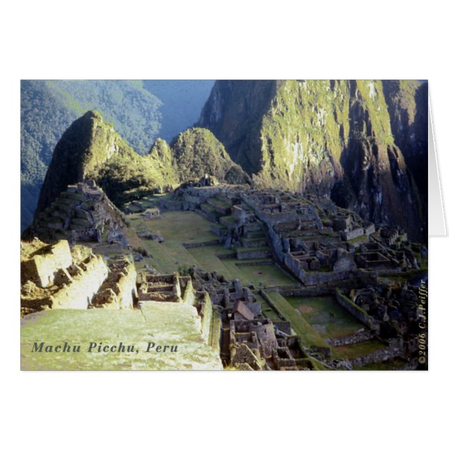 "Machu Picchu at Dawn" Hälsningskort (Framsidan Horizontal)