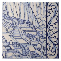 Machu Picchu Azulejo-mural 4 av 6 Mitten höger