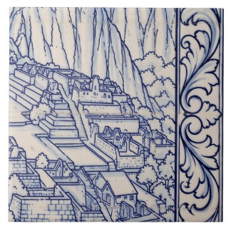 Machu Picchu Azulejo-mural 4 av 6 Mitten höger Kakelplatta