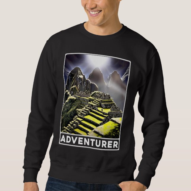 Machu Picchu Cordillera Peru Äventyrare Lång Ärmad Tröja (Framsida)