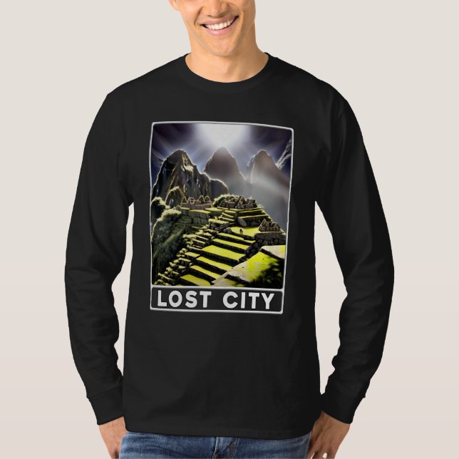 Machu Picchu Cordillera Peru Lost City T Shirt (Framsida)