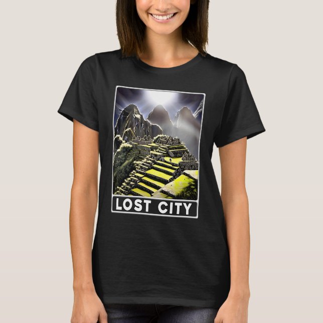 Machu Picchu Cordillera Peru Lost City T Shirt (Framsida)