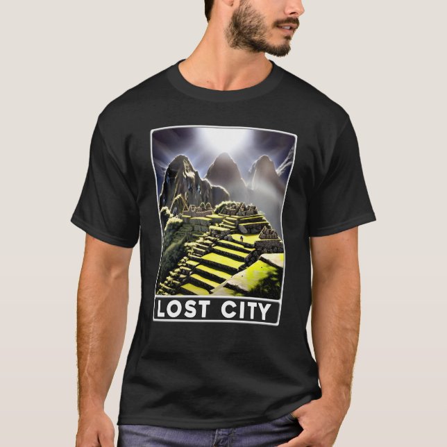 Machu Picchu Cordillera Peru Lost City T Shirt (Framsida)
