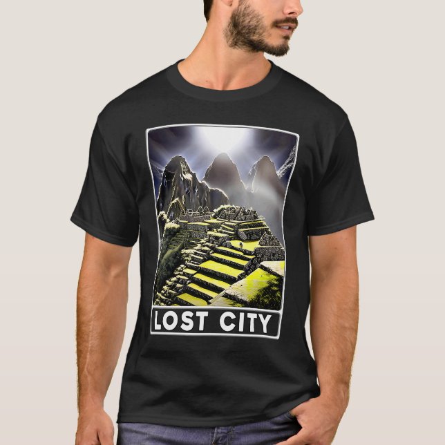 Machu Picchu Cordillera Peru Lost City T Shirt (Framsida)