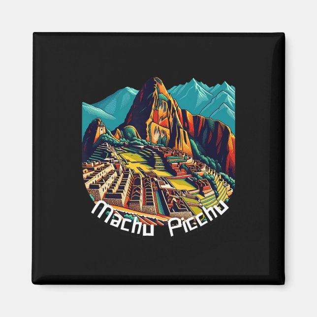 Machu Picchu Cusco Peru Inca Trail Machu Picchu  Magnet (Framsidan)