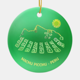 Machu Picchu Cusco Peru Julgransprydnad Keramik