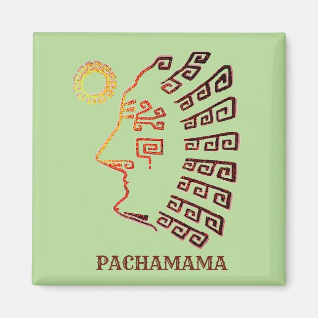 Machu_Picchu Cusco Peru Teckning Magnet (Framsidan)