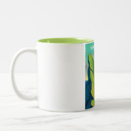 machu picchu Flight-reseaffisch Två-Tonad Mugg