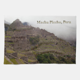 Machu Picchu fördärvar, Peru tätt upp Kökshandduk