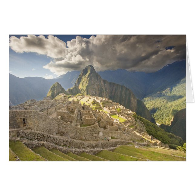 Machu Picchu, fornlämningar, UNESCO världs 2 Hälsningskort (Framsidan Horizontal)