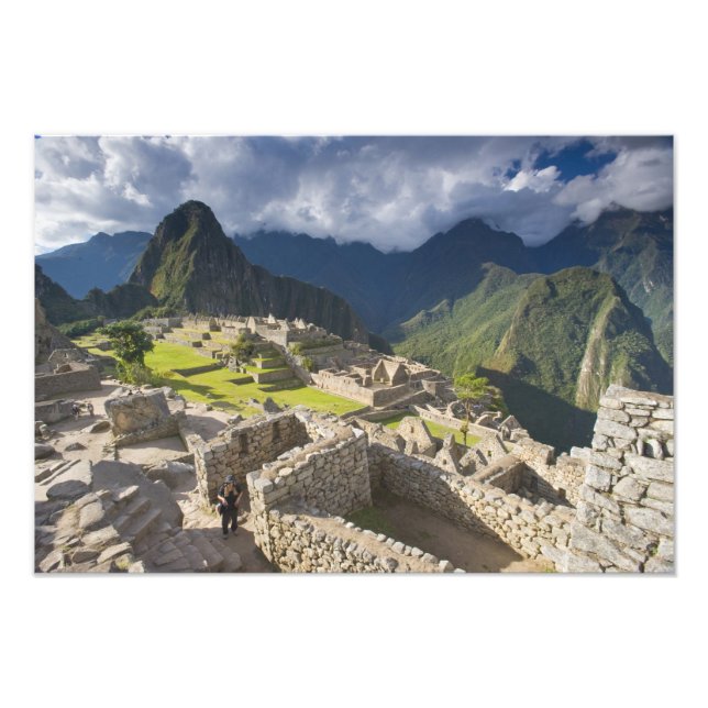Machu Picchu, fornlämningar, UNESCO världs 3 Fototryck (Framsidan)
