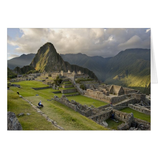 Machu Picchu, fornlämningar, UNESCO-världsarv Hälsningskort (Framsidan Horizontal)