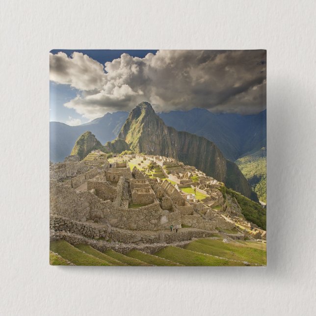 Machu Picchu, forntida ruiner, UNESCO världs 2 Knapp (Framsida)