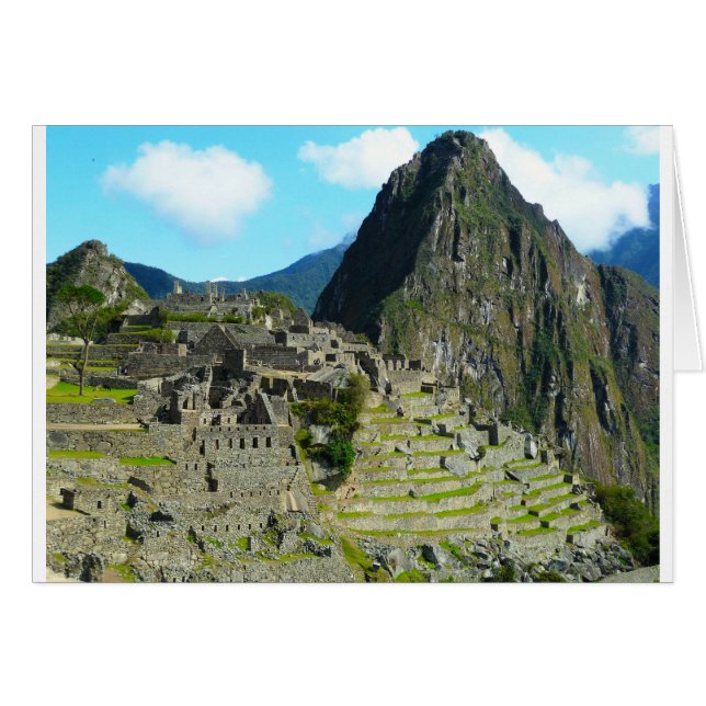 Machu-Picchu Hälsningskort (Framsidan Horizontal)