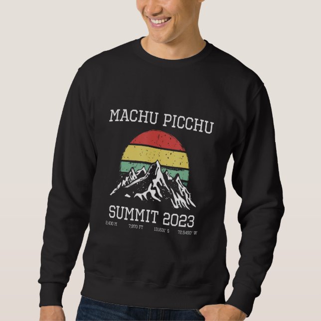 Machu Picchu Inca Trail högsta punkt 2023 Solig va Lång Ärmad Tröja (Framsida)