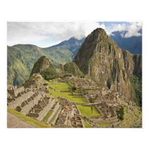 Machu Picchu, incastad i Peru fototryck