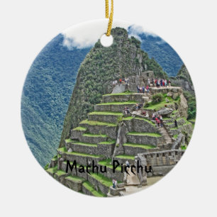 Machu Picchu Julgransprydnad Keramik
