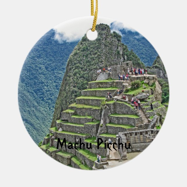 Machu Picchu Julgransprydnad Keramik (Framsidan)