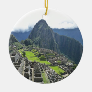 Machu Picchu Julgransprydnad Keramik