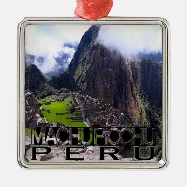 Machu Picchu Julgransprydnad Metall (Framsidan)
