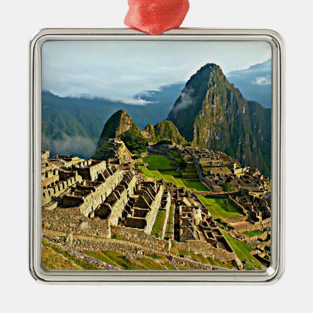 Machu Picchu Julgransprydnad Metall (Framsidan)
