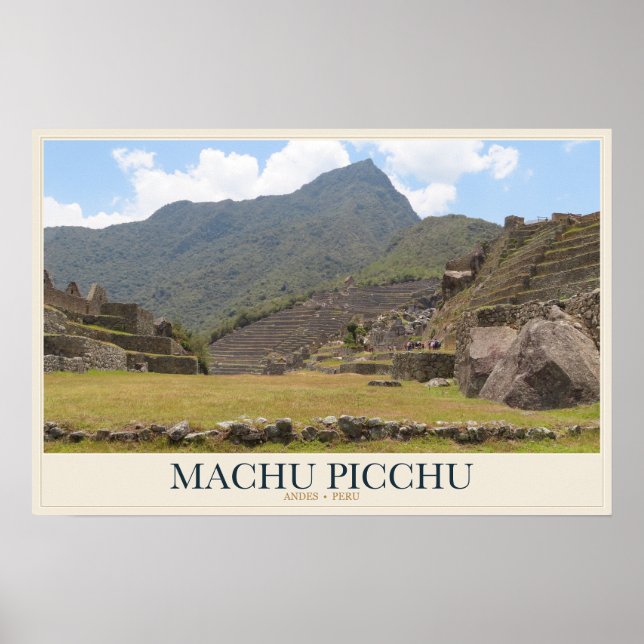 Machu Picchu över Anderna Resa Poster (Framsidan)