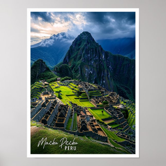 Machu Picchu Peru är en vacker turist ställe Poster (Framsidan)