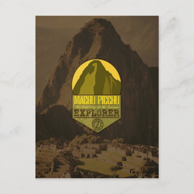 Machu Picchu Peru Explorer Resevykort Vykort (Framsida)