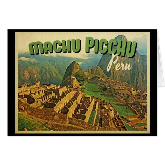 Machu Picchu Peru Hälsningskort (Framsidan Horizontal)