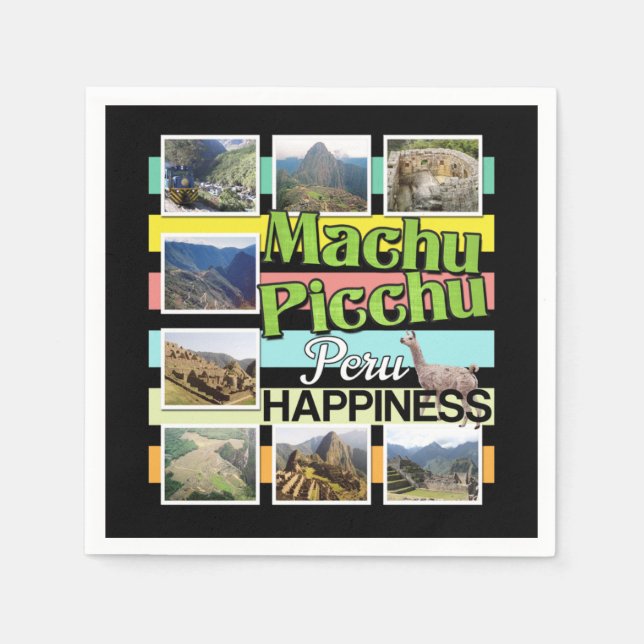 Machu Picchu Peru Happiness Pappersservett (Framsidan)
