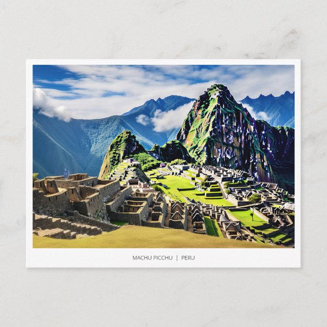 Machu Picchu, Peru Helg Vykort (Framsida)